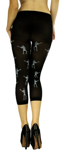 Image of ToBeInStyle Women's Scary Skeleton Leg Bones Halloween Hosiery Tights & Thigh High Stockings