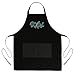 Plum Hill Rhinestone Hair Stylist Apron for Women - Cute Salon Apron for Hairstylist, Hairdresser, Barber, Cosmetologist, Beautician - Waterproof Hair Cutting Smock - Professional Hair Supplies, Teal