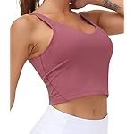 THE GYM PEOPLE Womens' Sports Bra Longline Wirefree Padded with Medium Support - Image 2