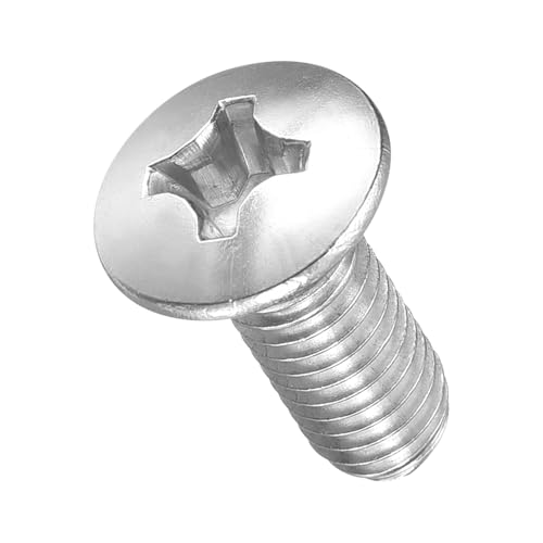 METALLIXITY Oval Head Machine Screws M8-1.25x20 304 Stainless Steel 25Pcs