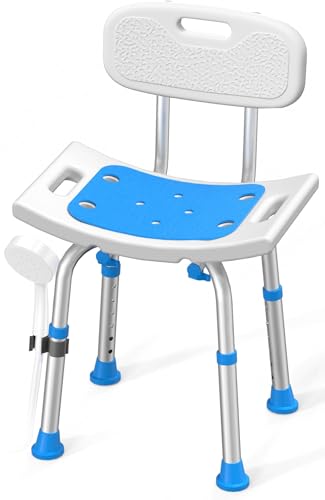 HOMLAND Shower Chair for Inside Shower with Removable Back, 400