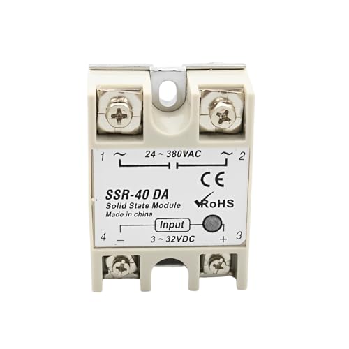 Relé de estado sólido SSR40DA 40A para automatizar sistemas de riego y bombas