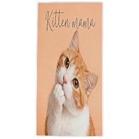Glilade Hand Towels for Bathroom, Absorbent Kitchen Dish Tea Towel 30 x 15Inch Soft Gym Towel for Beach Spa Decor(Kitten Mama)