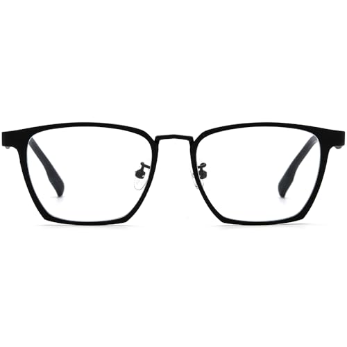 Image of FONEX Pure Titanium Glasses Frame Men Square Magnet Clip On Eyeglasses with Polarized Lens