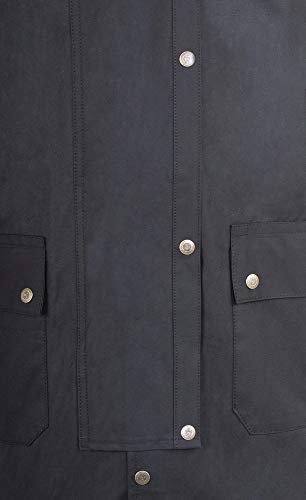 Acerugs Long Black Mens Oil Cloth Oilskin Western Australian Waterproof Duster Coat Jacket Heavy Duty Warm Tough (3Xl) #TOP6