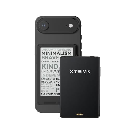 XTEINK X3 eBook Reader (Developer Edition) 3.7 Pocket E-Ink eReader Ultra-Thin 0.2 2 oz Magnetic-Ready Pogo-Pin Charging Gyroscope Page-Turn Distraction-Free Reading 16GB Space Black