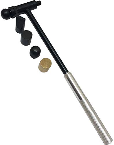 New 7.5-inch Crafter's Multi Head Hammer - Brass, Nylon, Rounded Dome, Flat, Standard Head & Curved Head