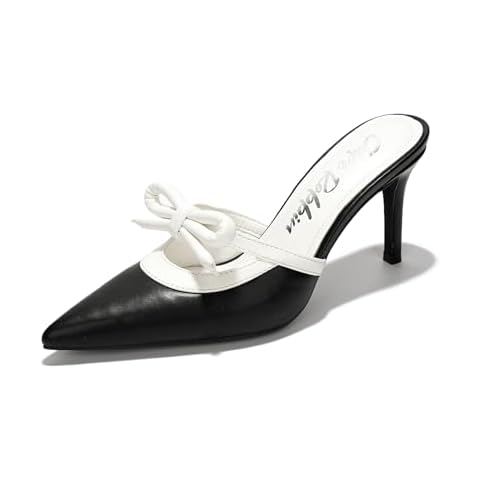 Cape Robbin Kitten Heels For Women Heels With Bow Heels - Classy Kitten Heels for Women Kitten Heels - Elegant Heeled Mules for Women Hanny Cover