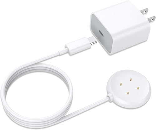USB C Fast Wall Charger for Google Pixel Watch 3 / Pixel Watch 2 Charger Replacement Magnetic Charging Cable Cord Magnetic Dock Stand for Pixel 2/3 (White)