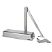 Dynasty Hardware Door Closer, Grade 1 Heavy Duty Commercial Hydraulic Closer, Self-Closing, Adjustable Spring Size 1-6, ADA Compliant, Surface Mount, Sprayed Aluminum, Series 4401