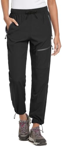 baleaf Women's Hiking Pants Quick Dry Lightweight Water Resistant Elastic Waist Cargo Pants for All Seasons