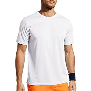 MIER Men’s Quick Dry Workout Shirts Moisture Wicking Running Athletic Performance T-Shirts Recycled Polyester Top Tee