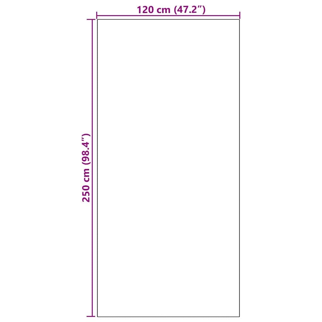Alfombra para puerta, antracita y negro, 120 x 250 cm, de PVC 100 % poliamida, alfombrilla de retención de suciedad, alfombrilla rectangular para interiores y exteriores, con diseño moderno y