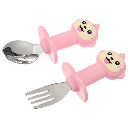 BESPORTBLE 1 Set Spoon Learning Fork Set Training Tableware for Independent Eating Non Slip