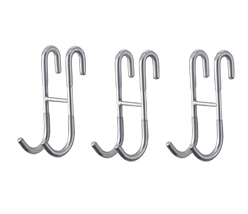 Handtuchhaken, Badezimmer-Haken, Türhaken (2 Stück, silberfarben, 12 cm Länge) Cover