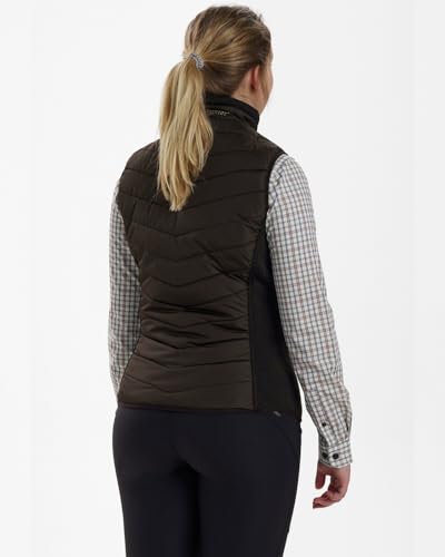 Deerhunter Lady Caroline Gepolsterte Weste mit Strick Brown-Blatt