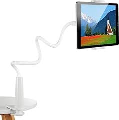 Czemo Tablet Halterung, 360°Flexible Arm Lazy Bett Tablethalterung, für iPad Pro Mini Air, Galaxy Tabs, 4-11 Zoll Handys und Tablets (Weiß)