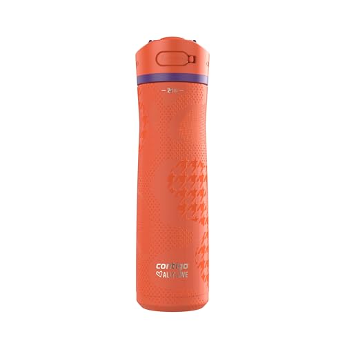 Image of Contigo Ashland Chill 2.0 Stainless Steel Vacuum-Insulated Water Bottle with AUTOSPOUT Easy-Clean Lid, Leak-proof Drinking, Keeps drinks cold for 24 hours, BPA-Free, 24oz., Tangerine