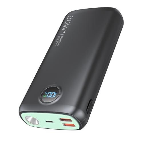 debopo Power Bank, 27000mAh 30W PD3.0 QC4.0 4.5A Ricarica Rapida, USB C Ingresso e Uscita Caricatore Esterno con 3W Luminosa Torcia, Led Display per Smartphone, Tablet e altro