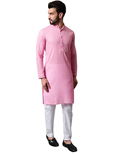 Image of Jompers Men's Regular Fit Cotton Embroidered Kurta Set