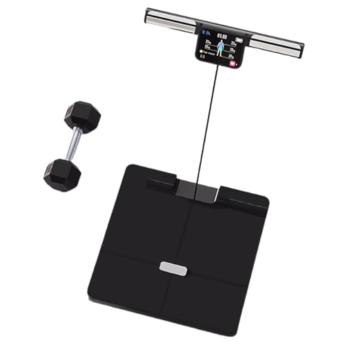 Bilancia Smart Con App E Wi-Fi, 8 Elettrodi, 56 Indicatori Corporei, Monitoraggio BMI E Massa Muscolare, Display Colore 3,36 Pollici, Bilancia Bagno Digitale