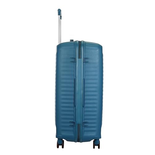 Image of Kamiliant by American Tourister Rock-Lite 66L Hard Sided Trolley Bag for Men & Women with 3 Digit Combination Lock, Set of 2pc (Small & Medium) - Deep Ocean