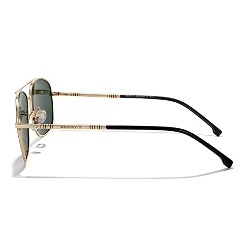 MERRY'S Rectangular Polarized Sunglasses for Men Classic Driving Shades UV400 Protection3