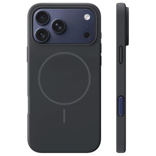 TOCOL für iPhone 17 Pro Hülle, Flüssig Silikon Magnethülle, Schwarz – Ansicht 1