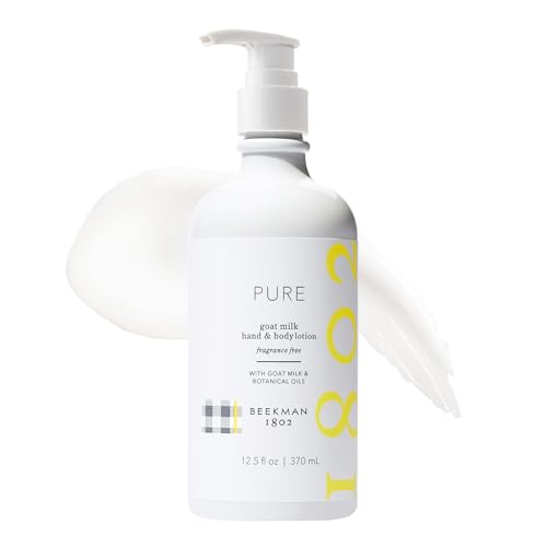 Beekman 1802 Goat Milk Lotion - Hydrates, & Softens Dry Skin, Body and Hand Lotion - With Shea Butter & Jojoba Oil - Lightweight, Non-Greasy, Cruelty-Free