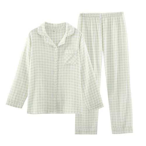 Pyjama vichy double couche haut de gamme vêtement de nuit élégant femme