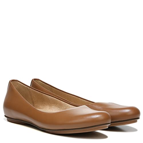 Naturalizer Womens Maxwell Round Toe Comfortable Classic Slip On Ballet Flats ,English Tea Brown Leather,6 Medium by Naturalizer - Used condition - US$38.44