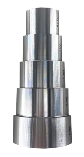 Bloque de calibración para medidor de espesor ultrasónico con 5 pasos de 0.100 a 0.500 pulgadas en acero 1018 miniatura 1