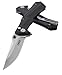CRKT Tighe Tac Two EDC Folding Pocket Knife: Everyday Carry, Satin Blade, Button Lock, Tighe Ball Bearings, Textured Nylon Handle, Deep Carry Pocket Clip 5230