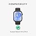 kwmobile Strap Compatible with Huawei Watch Fit 3 / Fit 4 Strap - Replacement Silicone Watch Band - Dark Green/Black
