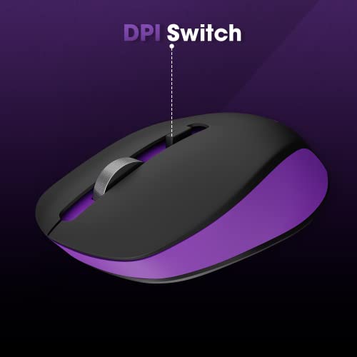 Image of ZEBRONICS DC Joker Edition Jaguar Silent Wireless Mouse for Computer, Laptop with 1600 DPI max, Switch Control, Power ON /Off, Plug & Play Usage, 2.4GHz Nano Receiver and Lightweight