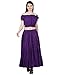 Wevez® Women's Plus Size Maxi Skirt Gypsy 25 Yard Long Flowy Solid Color Cotton Renaissance Skirt Violet