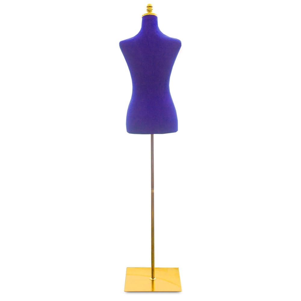 Bituxx Damenbüste Schneiderpuppe Schaufensterpuppe Torso Angezogen Mannequin Büste (Royal Blau)