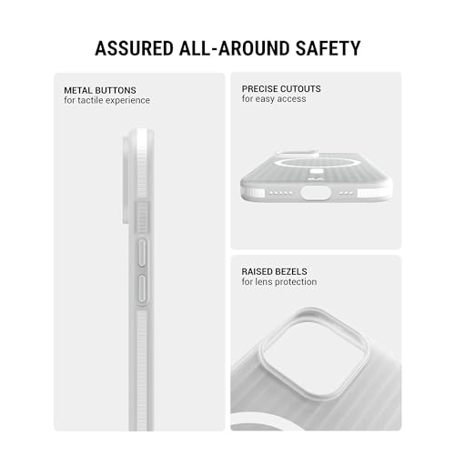 Image of DailyObjects Beam 2.0 Magnetic Protective Case Cover Compatible with iPhone 13 |Magsafe|Camera & Body Protection|Anti Shock,Scratch Resistant|Precise Cutouts Design|Wireless Charging-White