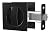 goldenwarm Black Pocket Door Hardware with Indicator, Contemporary Pocket Door Lock, Matte Black Privacy Square Pocket Door Hardware for Bathroom(1 Pack)