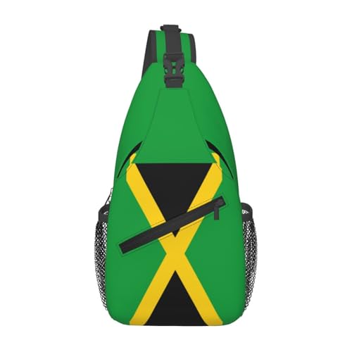Jamaica Shoulder Bag Jamaica Flag Sling Backpack Daypack Casual Bag Jamaican Backpack Bag for Outdoor