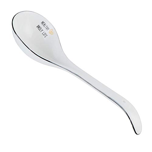 Soup Spoons Household Large Spoon Long Handle Ceramic Spoon Teaspoons Color  1 pack Size  S size