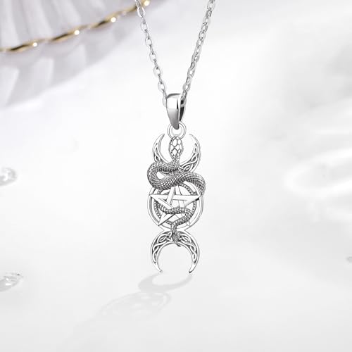 CELESTIA Mushroom/Raven Witch Necklace Witchy Jewelry for Women 925 Sterling Silver Raven Pendant Crow Jewelry Pagan Gifts3