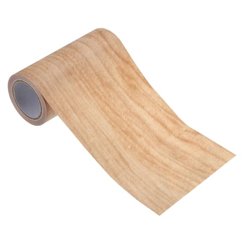 PATIKIL Wood Grain Repair Tape 4" x15ft, Self Adhesive Realistic Textured Repair Tape Patch for Floor Door Table Cabinets Desk,Light Chestnut Maple