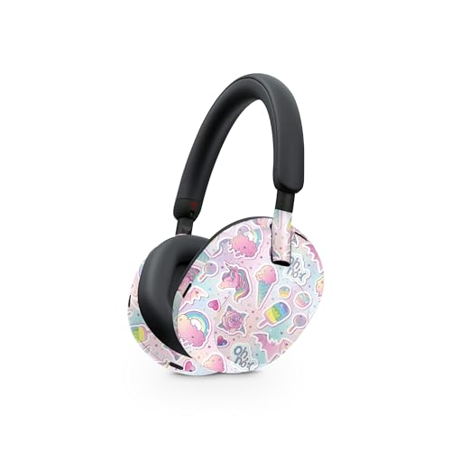 Image of MightySkins Glossy Glitter Skin Compatible with Sony WH-1000XM5 Headphones - Unicorn Popsicle | Protective, Durable High-Gloss Glitter Finish | Easy to Apply