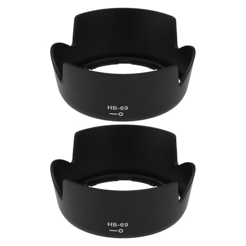 Be In Your Mind 2 Lot Pare-Soleil en Plastique HB-69 pour Objectif Appareil Photo Protection Anti-Pluie Compatible avec Nikon AF-S DX 18-55 Mm F/3.5-5.6G VR II D3200 D5200