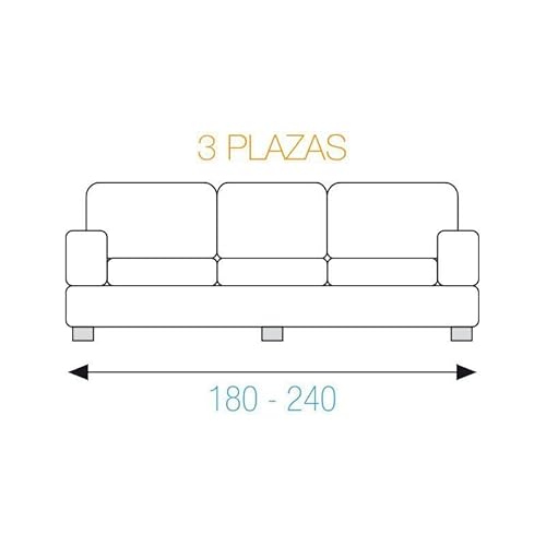 Miniatura 3 de Rufino Díaz Funda Sofá Denia Ajustable 3 Plazas Morado Cardenal - Se Ajusta Perfectamente A Tu Sofá - Tejido Suave, Resistente Y Fácil De Lavar