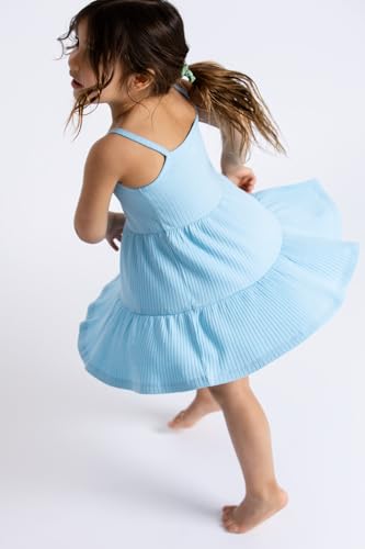 monica + andy Girls' Ribbed Spaghetti Strap Dress4