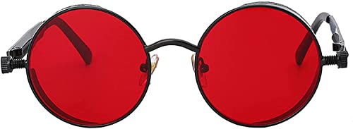 OWL Steampunk Retro Gothic Vintage Hippie Colored Metal Round Circle Frame Sunglasses Colored Lens2