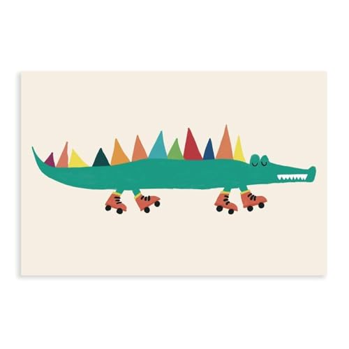 Toile de crocodile pour cadeau original et poster mural de chambre à coucher 61x91