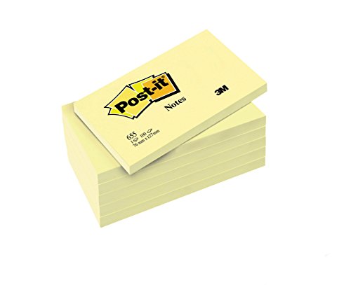 Post-it papier jaune 76x127mm bloc note repositionnable pour fournitures de bureau